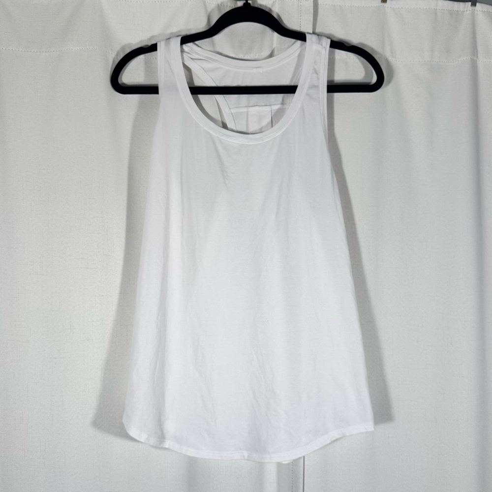 Lululemon White Racerback Tank Top